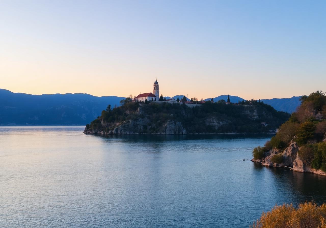 Church of St. John at Kaneo overlooking Lake Ohrid, North Macedonia